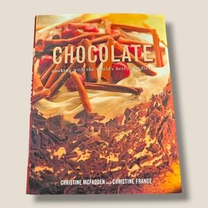 Vintage Chocolate Cookbook - Chocolate Cover with Cream & Dark Brown Tones